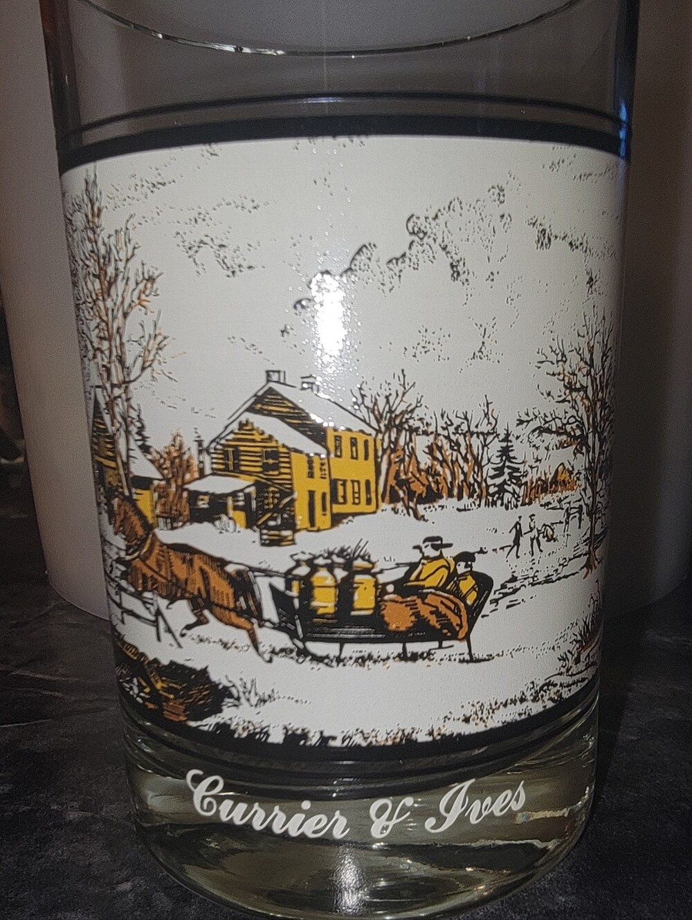 Currier & Ives Scenic Glass. Arby's 1978 Collection. Cup 3 Of 4.